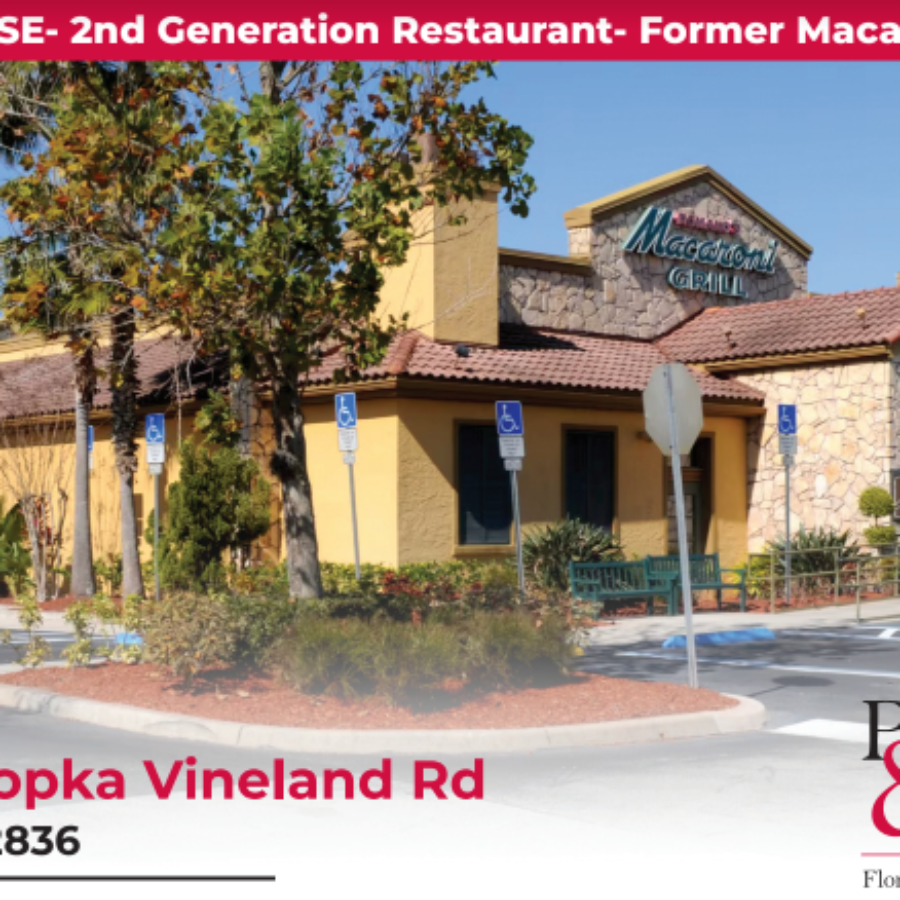 Prime Restaurant Space Available for Lease Former Macaroni Grill
